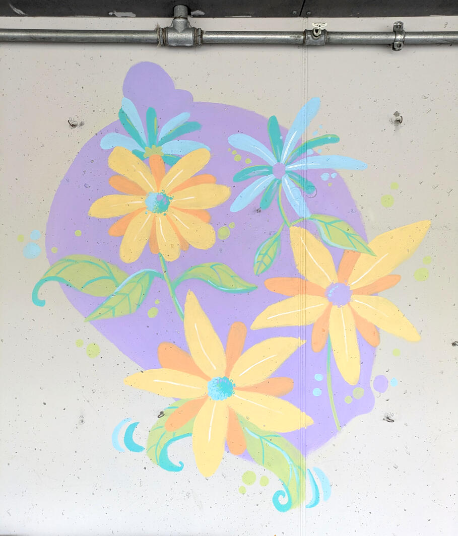 Flowers Mural painting