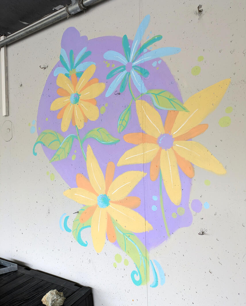 Flowers Mural painting