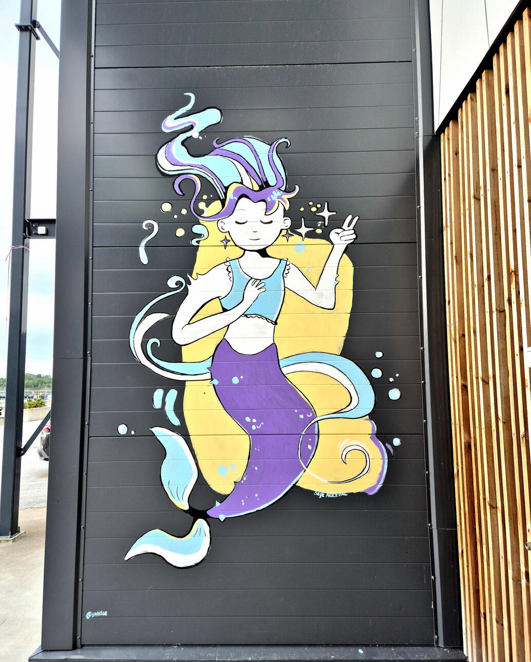 mermaid mural art