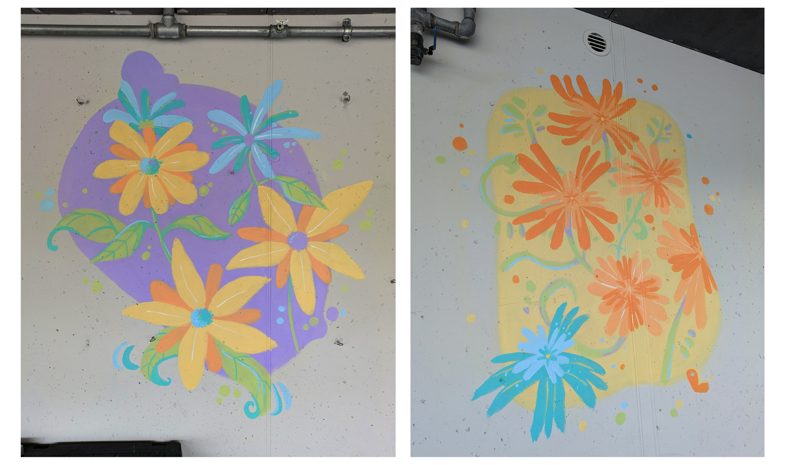 flower mural artwork by smariqe | Silje Agledal, illustrator from norway